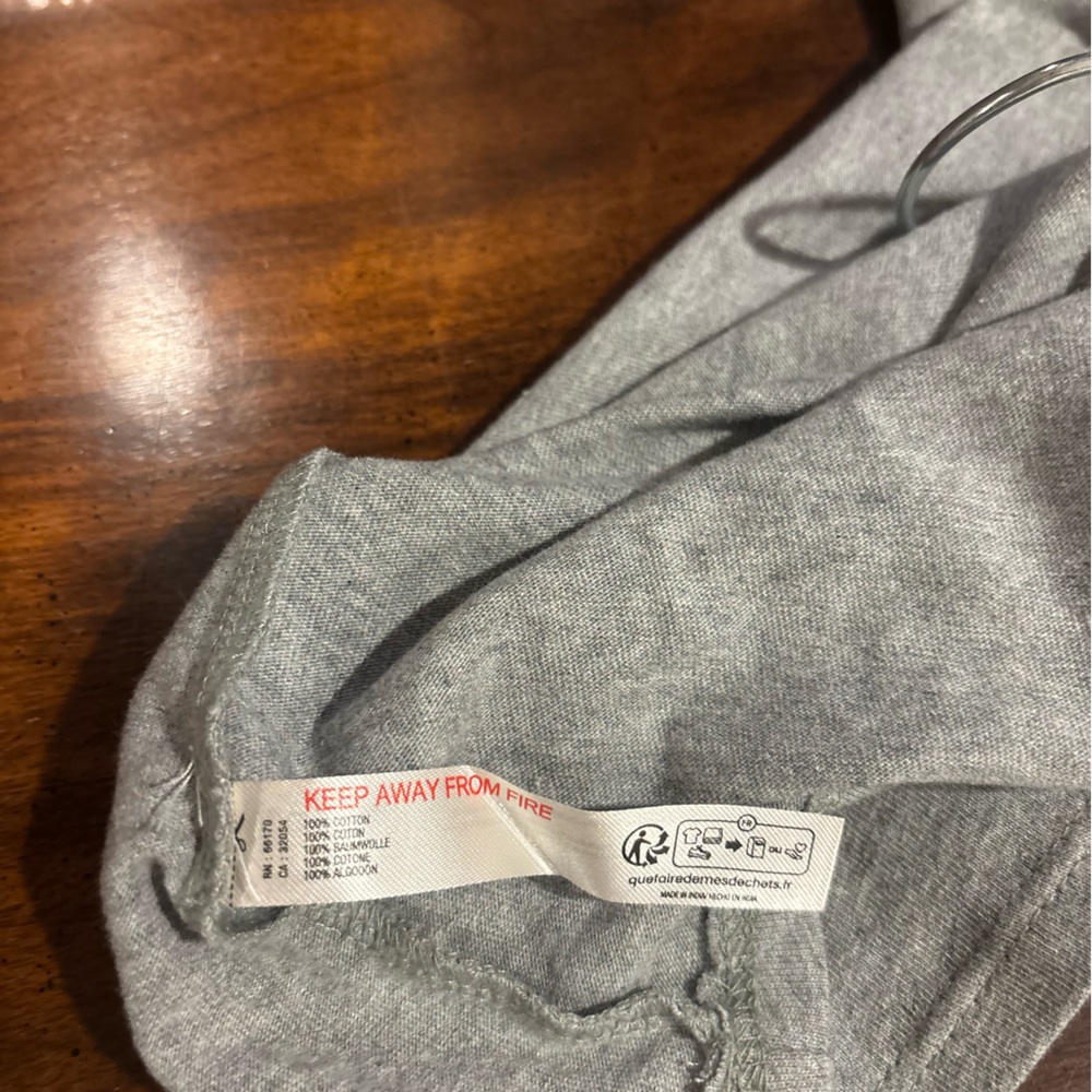 Gray Ruffle Mini T-shirt Dress - Picture 9 of 10